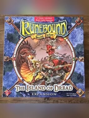 FFG Runebound 2nd Edition The Island of Dread Expansion Board Game 2005 Complete
